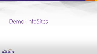 Demo: InfoSites
 