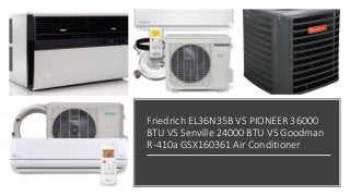 Friedrich EL36N35B VS PIONEER 36000
BTU VS Senville 24000 BTU VS Goodman
R-410a GSX160361 Air Conditioner
 