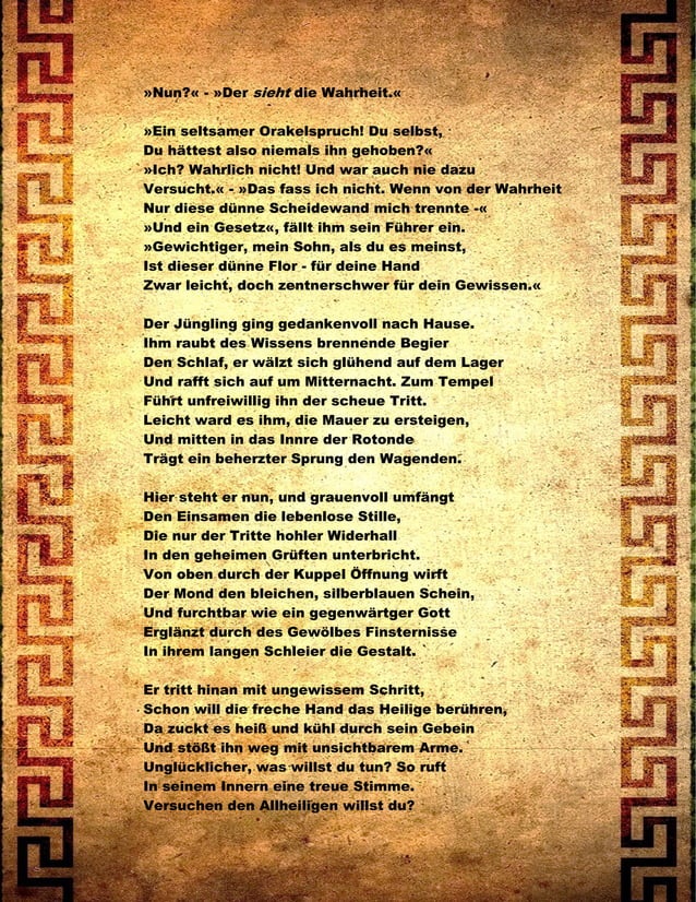 Das Verschleierte Bild zu Sais: Unveiling the Enigmatic Masterpiece