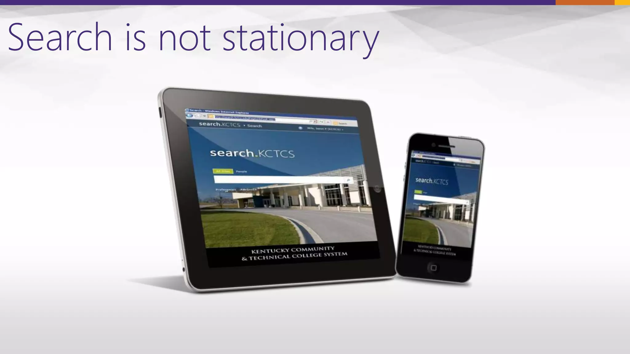 Search is not stationary
 