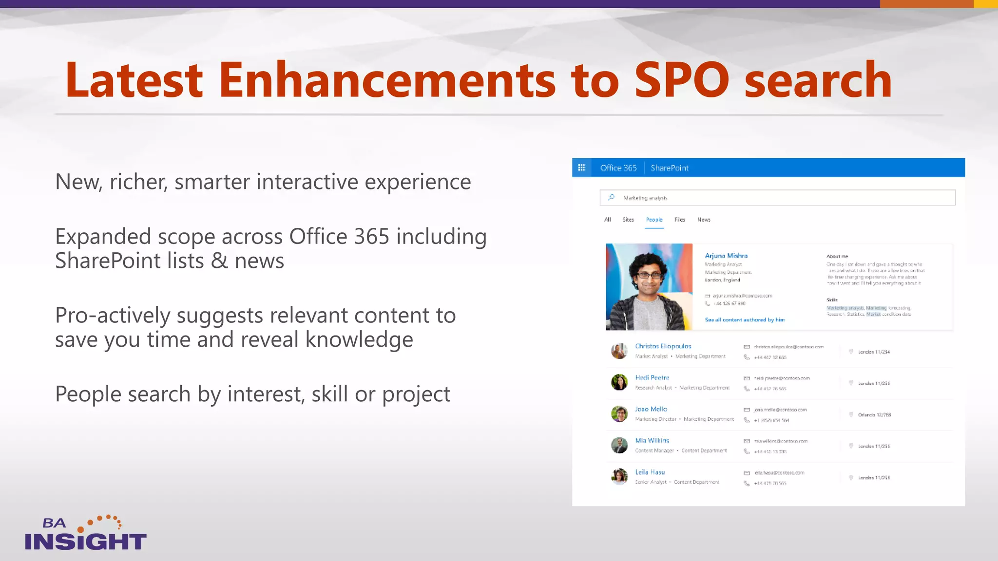 Latest Enhancements to SPO search
 