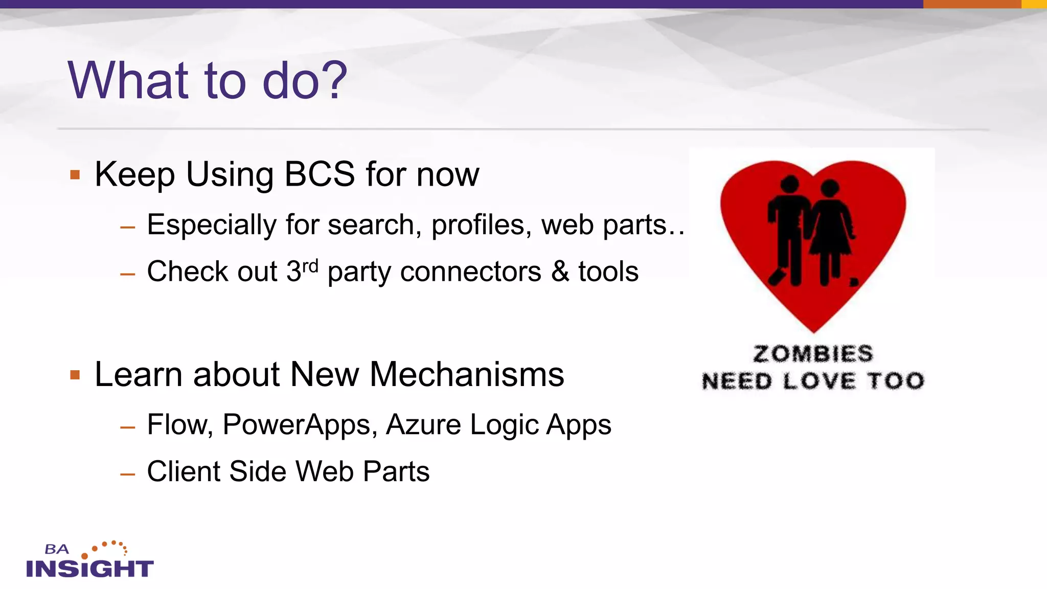 
–
–

–
–
What to do?
 