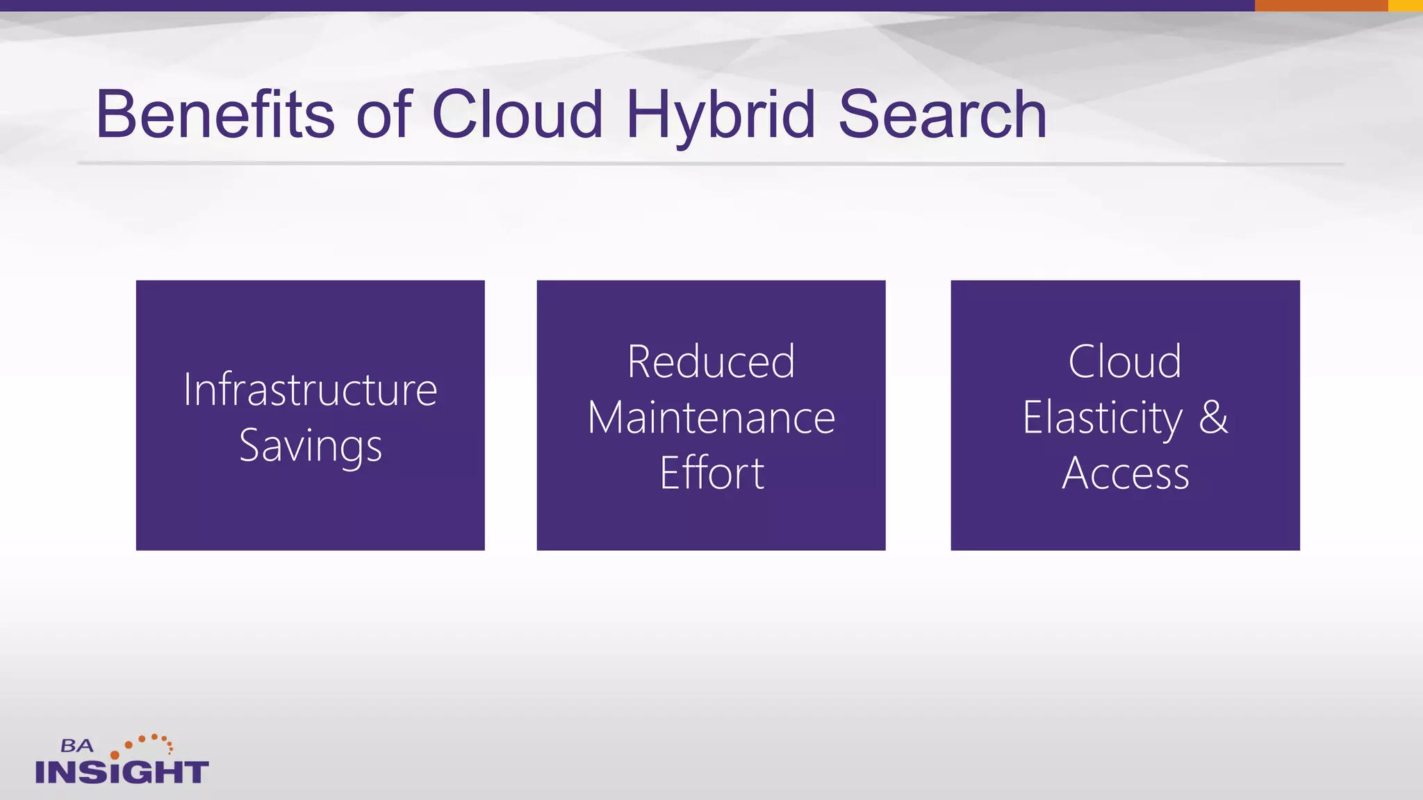 Benefits of Cloud Hybrid Search
 
