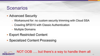 
–
–
–


NOT OOB …. but there’s a way to handle them all
Scenarios
40
 