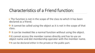 Friend function | PPTX