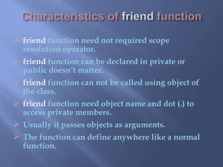 Friend function in c++