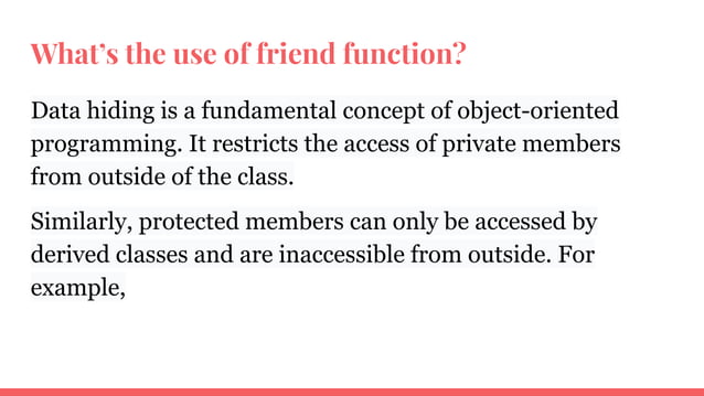 Friend function in c++ | PPT