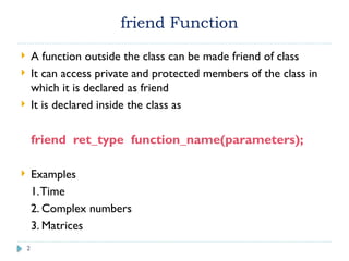 Study of Friend Function in C++ with examples | PPTX