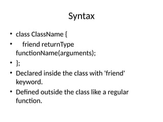 Friend_Function_in_CPP its use and examples. | PPTX
