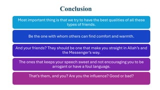 Types of friends and mentioned in quran | PDF
