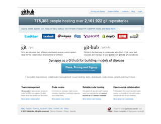 Synapse	
  as	
  a	
  Github	
  for	
  building	
  models	
  of	
  disease	
  
 