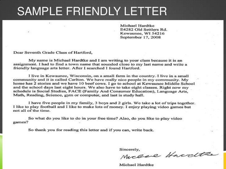 Friendly Letter