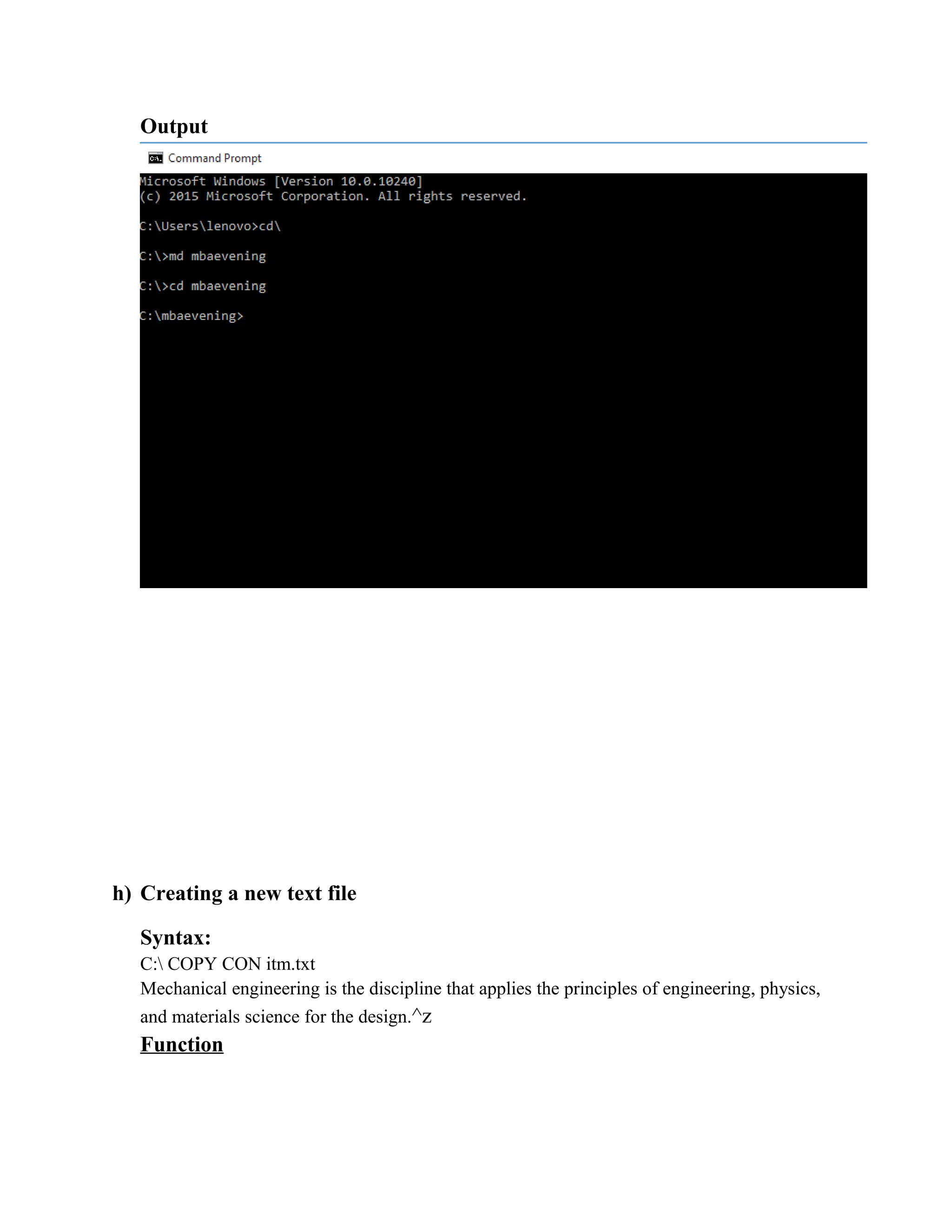 Ms dos commands pdf