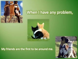 When I have any problem, My friends are the first to be around me.
