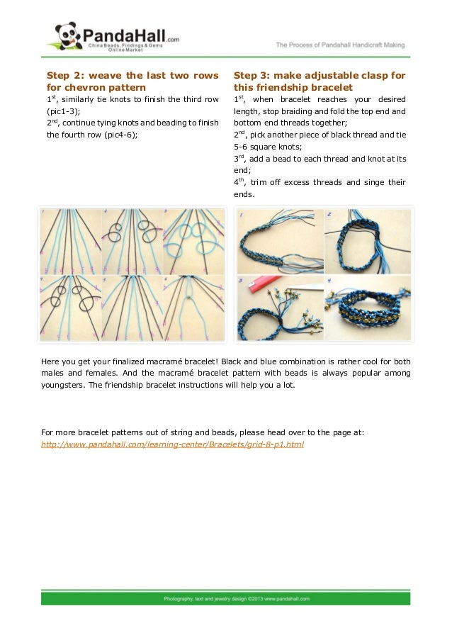 Friendship bracelet instructions macramé bracelet patterns with beads