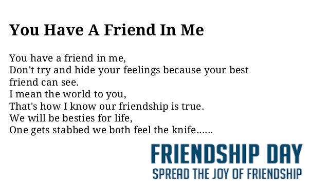 Friendship Day 2017 Poems For Best Friends