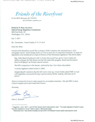 20110707-5039 FERC PDF (Unofficial) 7/7/2011 9:28:19 AM
                                                          http://M...