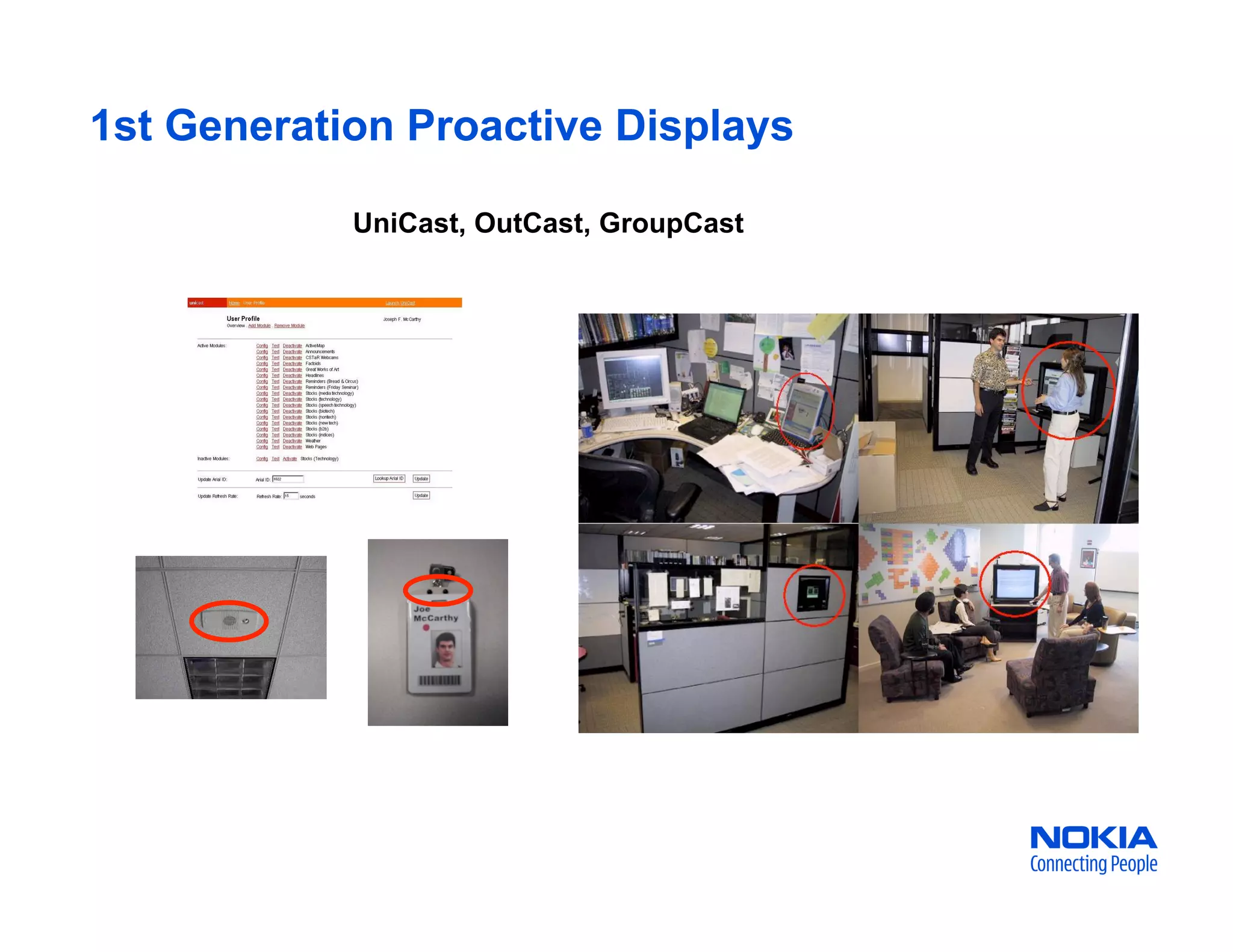 Friendsters At Work: Displaying Social Media Streams in the Workplace
