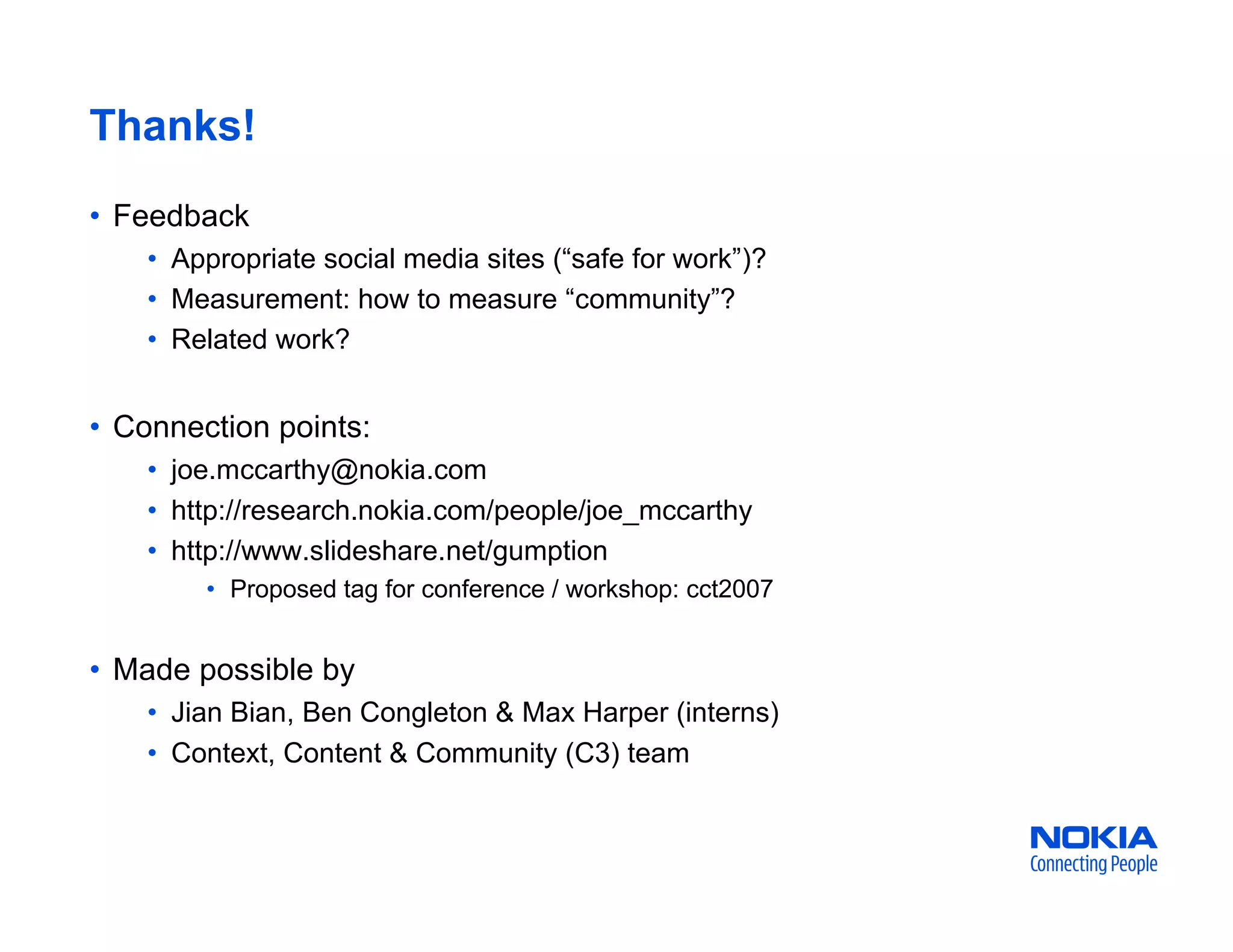 Friendsters At Work: Displaying Social Media Streams in the Workplace