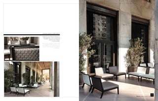 armchair GIULIA LARGE TRECY


Versione con un prezioso intreccio in
 pelle realizzato a mano. La poltrona
  “imbottita” senza braccioli dispone
               anche di una “housse”
                      per la struttura.

Version with an intricate leather back
  completely interlaced by hand. For
the padded version without armrests
 there is also a “housse” available for
                         the structure.




                                                                17
                                          contract world wide
 