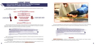•	 Para desossar uma sobrecoxa de frango, por exemplo, há trabalhadores que realizam até 120 movimentos
em apenas 60 segundos.
•	 Porém, estudos científicos apontam que o limite de ações por minuto deve se situar na faixa de 25 a 33
movimentos, de forma a evitar o aparecimento das chamadas doenças osteomusculares.
CARNE, OSSO
Você conhece alguém que trabalha em frigorífico? Consegue
imaginar como é o trabalho nesse ambiente?
Quem trabalha em um frigorífico enfrenta diariamente uma série de situações prejudiciais à saúde que a maior
parte das pessoas sequer imagina.
Uma das reações naturais do corpo humano a baixas temperaturas é a contração dos músculos. Por si só, isso já
exige maior energia para a realização de qualquer movimento. O frio constante também causa impactos no aparelho
respiratório e facilita o aparecimento de doenças como sinusite e pneumonia.
Mas um dos principais problemas do trabalho em frigoríficos é a elevada carga de movimentos repetitivos em
um curto espaço de tempo.
Ou seja, há trabalhadores que realizam quatro vezes mais movimentos por minuto do que o limite considerado
saudável pelos médicos. Tudo isso para manter o elevado ritmo de produtividade cobrado pelas empresas.
Doenças osteomusculares: problemas de saúde associados a esforço repetitivo que lesionam tendões,
músculos e articulações. Tendinite e bursite são dois exemplos bastante comuns.
Glossário
A gente começou desossando três coxas e meia. Depois, nos 11 anos
que eu fiquei lá, cada vez eles exigiam mais. Quanto mais tu dava conta,
mais eles queriam que tu desse produção. Quando saí, eu já desossava sete
coxas por minuto.
Helena*, ex-funcionária de frigorífico em Santa Catarina
”
”
É modo de dizer, mas o serviço no frigorífico é o de um burro de carga.
Sentia as mãos congelarem durante o trabalho. E tinha muita dor nos ossos,
mesmo depois do expediente.
Laura*, ex-funcionária de frigorífico em Mato Grosso
”
”
* Todos os nomes de trabalhadores e trabalhadoras foram trocados para preservar suas identidades.
Exposição constante a
facas + serras + instrumentos cortantes
Realização de
movimentos repetitivos
podem gerar
graves lesões e doenças
Pressão psicológica
para dar conta do alucinado
ritmo de produção
Jornadas exaustivas
até mesmo aos sábados
Ambiente
asfixiante e frio, muito frio
8 9
Cena do documentário “Carne, Osso” | Repórter Brasil (2012)
 