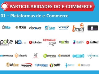 01 – Plataformas de e-Commerce
PARTICULARIDADES DO E-COMMERCE
 