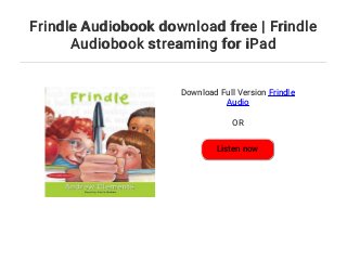frindle audiobook