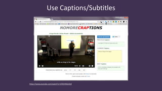 Use Captions/Subtitles
https://www.youtube.com/watch?v=V592VMJeXc8
 
