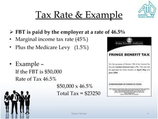 Fbt Meaning Example Fringe Benefits Tax Rajeev Final | PPT