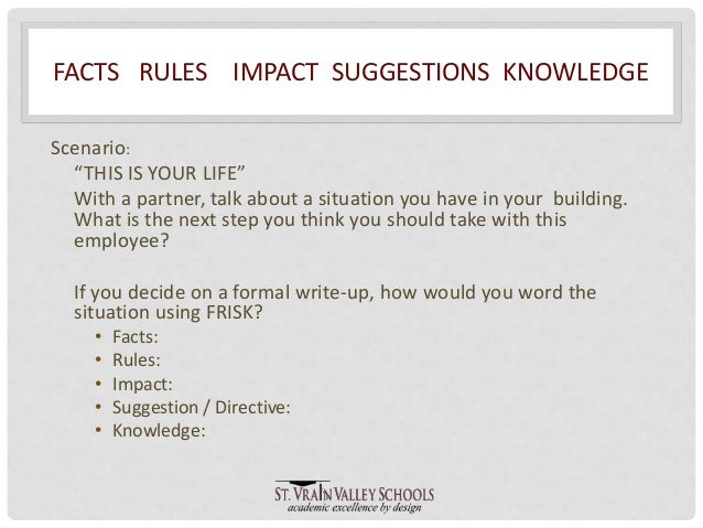 formal employee write up