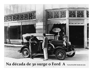 Na década de 30 surge o Ford A   Turma B da EB1 Venda da Luísa
 