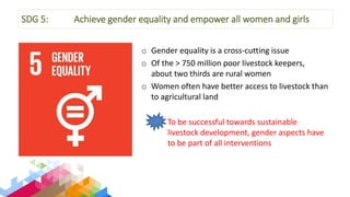 Overview of Livestock Contributions to the Sustainable Development Goals