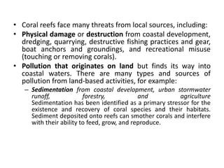 Frm 607 threats to coral reef b9 copy | PPTX