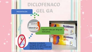 PRESENTACIÓN
Mantener el producto
protegido del calor (por
debajo de los 30°C) y fuera del
alcance de los niños
caja por tubo por 30 g con
instructivo.
 