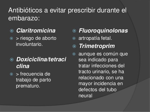 medicamentos prohibidos para mujeres embarazadas
