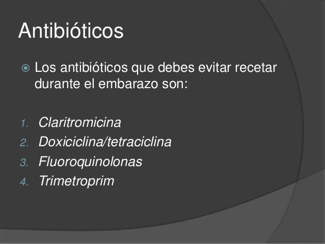 medicamentos prohibidos para mujeres embarazadas