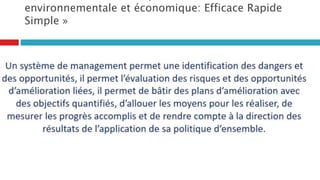 environnementale et économique: Efficace Rapide
Simple »
 