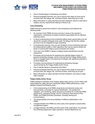 FRMS Implementation Guide for Operators | PDF