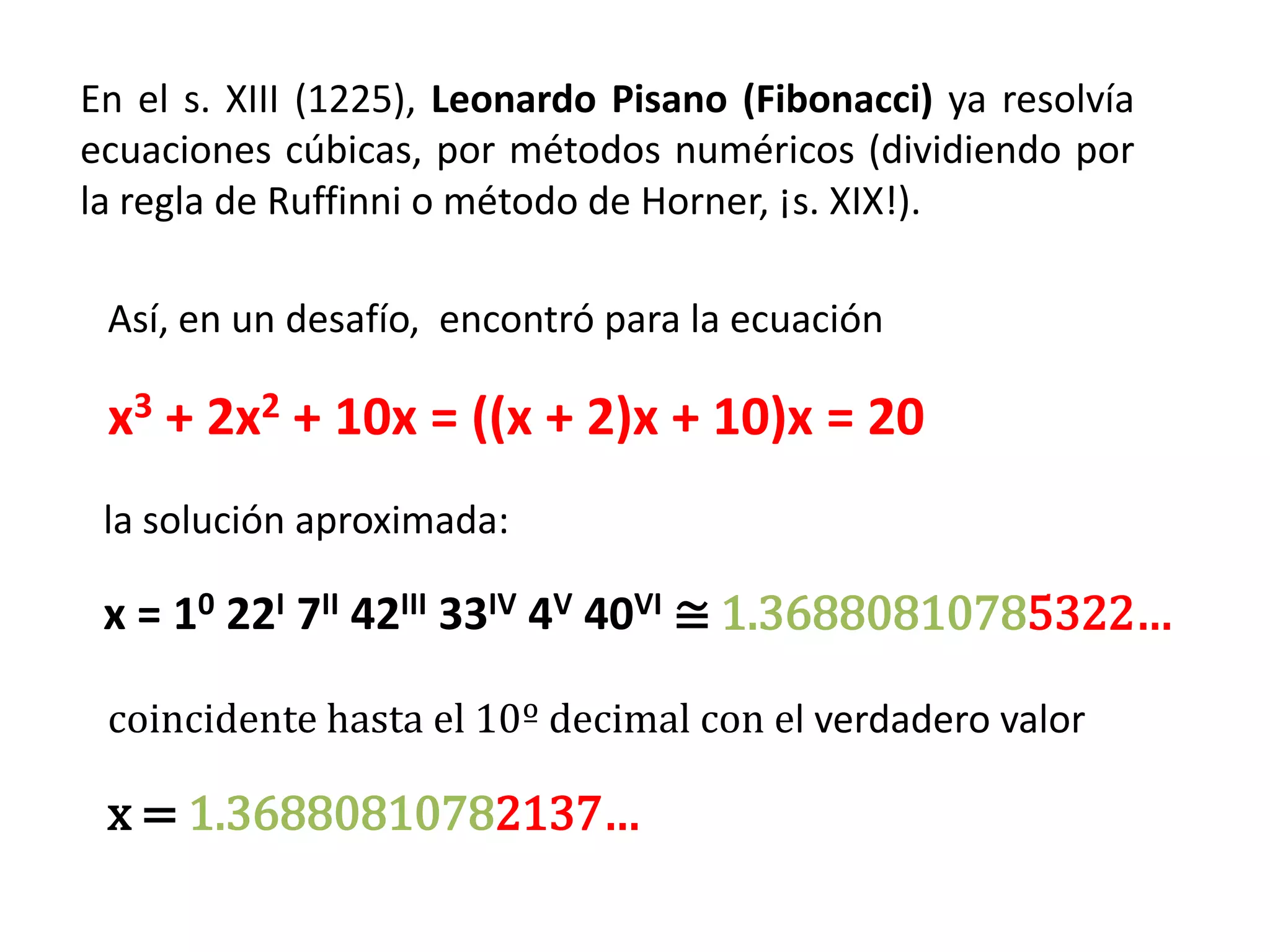 Fórmula de cardano para cúbicas | PPSX
