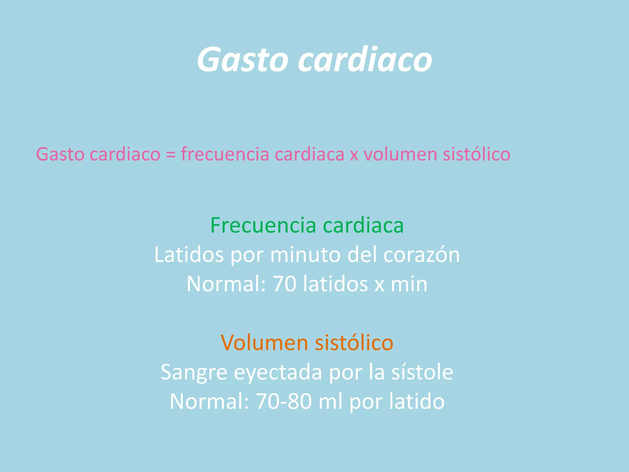 Fórmula de gasto cardiaco | PPTX