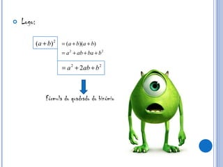 Logo: Fórmula do quadrado do binómio 
