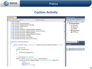 54
Custom Activity
Prática
 
