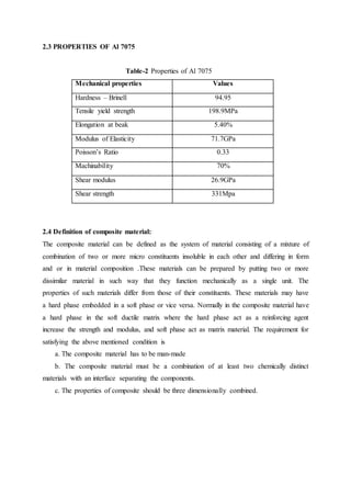 A PROJECT ON STUDY THE MECHANICAL BEHAVIOUR OF Al 7075 ALLOY BASED ...