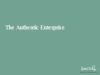 The Authentic Enterprise 
