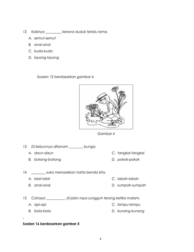 Latihan Bahasa Melayu Tahun 3 SKSU | DOC