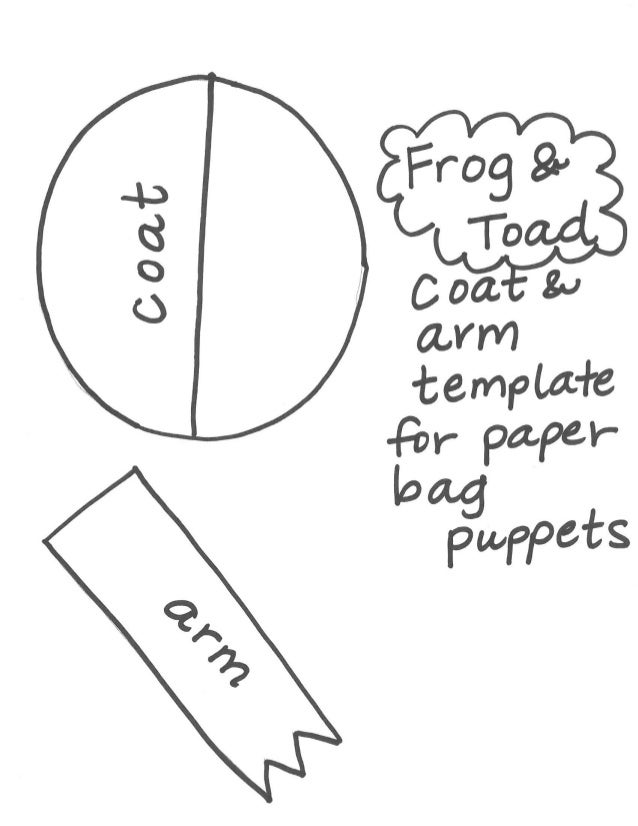 Frog and toad puppet templates