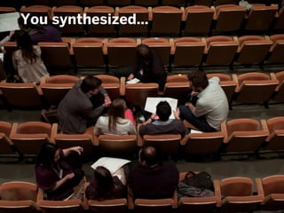 You synthesized…
 