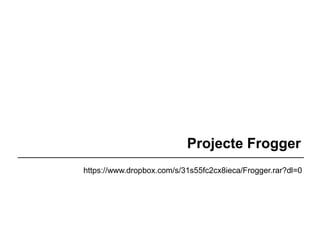 Projecte Frogger 
https://www.dropbox.com/s/31s55fc2cx8ieca/Frogger.rar?dl=0 
 