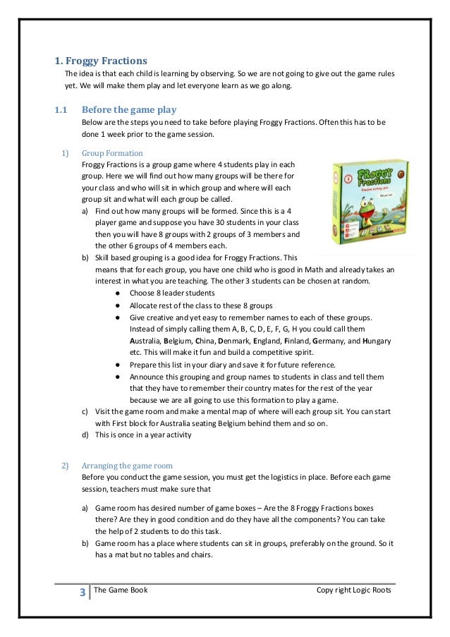 Fractions Card Game Froggy Fractions 12 Times More Math