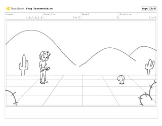 Scene
1_A_7_A_1_0
Duration
05:13
Panel
6
Duration
01:00
Frog Transmutation Page 23/81
 